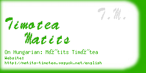 timotea matits business card